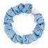 By Eloise London Silk Scrunchie Silver Heart Gumka do włosów dla kobiet 1 szt Odcień Sky Blue