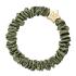 By Eloise London Skinny Silk Scrunchie Gold Star Gumka do włosów dla kobiet 1 szt Odcień Olive Green