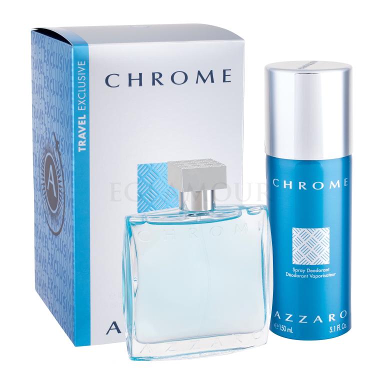 Azzaro Chrome Zestaw Edt 100ml + 150ml deodorant