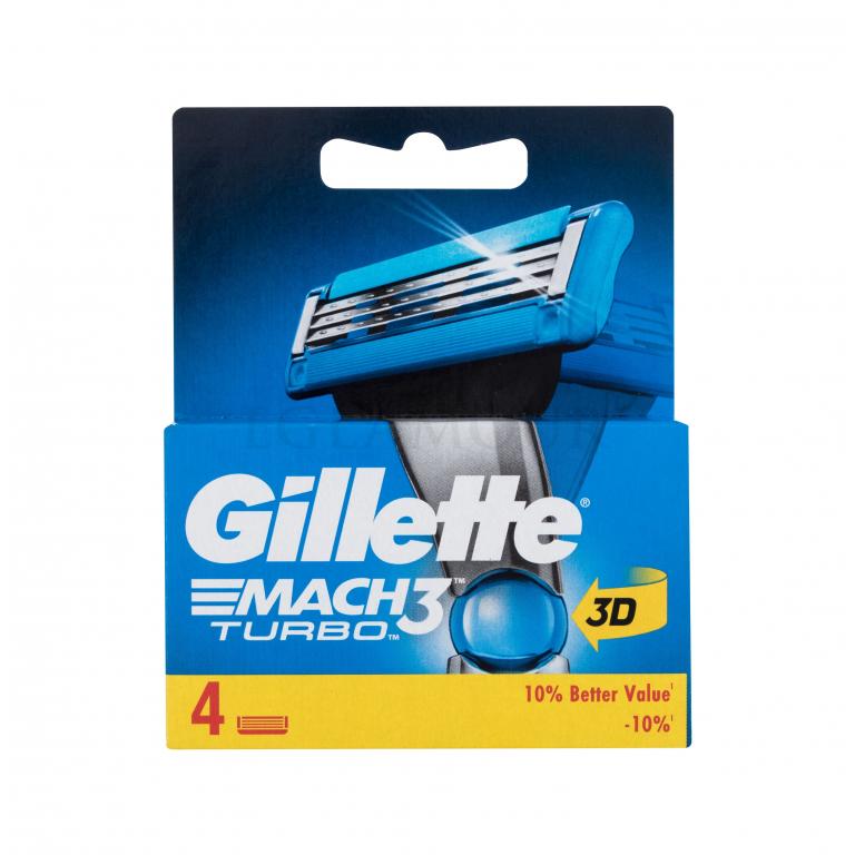 Gillette Mach3 Turbo 3D Wkład do maszynki dla mężczyzn Zestaw