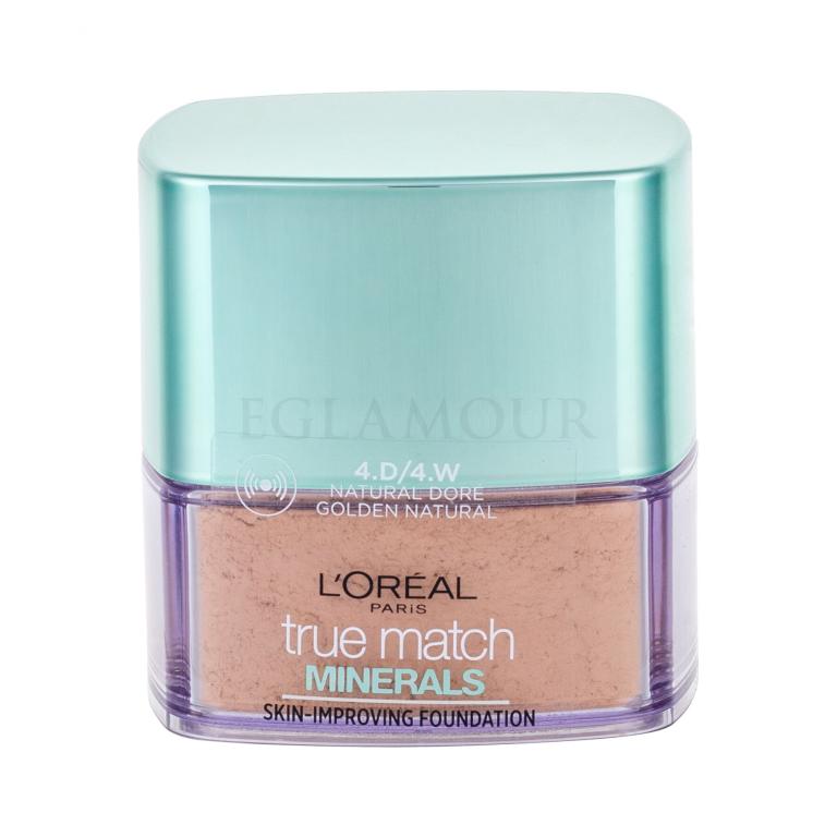 L&#039;Oréal Paris True Match Minerals Skin-Improving Podkład dla kobiet 10 g Odcień 4.D/4.W Golden Natural