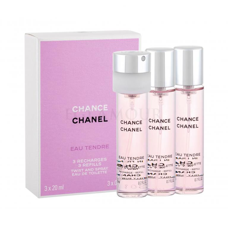 Chanel Chance Eau Tendre 3x 20 ml Woda toaletowa dla kobiet Napełnienie 20 ml