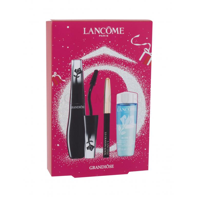 Lancôme Grandiose Zestaw dla kobiet Tusz do rzęs 10 ml + Kredka do oczu Le Crayon Khol 0,7 g 01 Noir + Płyn do demakijażu oczu Bi-Facil 30 ml