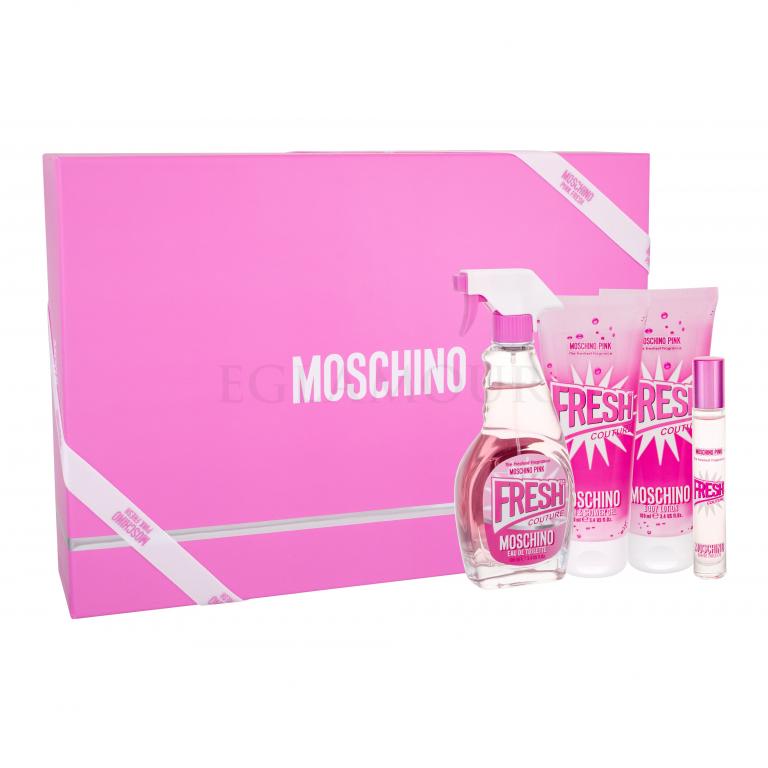 Moschino Fresh Couture Pink Zestaw Edt 100 ml + Mleczko do ciała 100 ml + Żel pod prysznic 100 ml + Edt 10 ml
