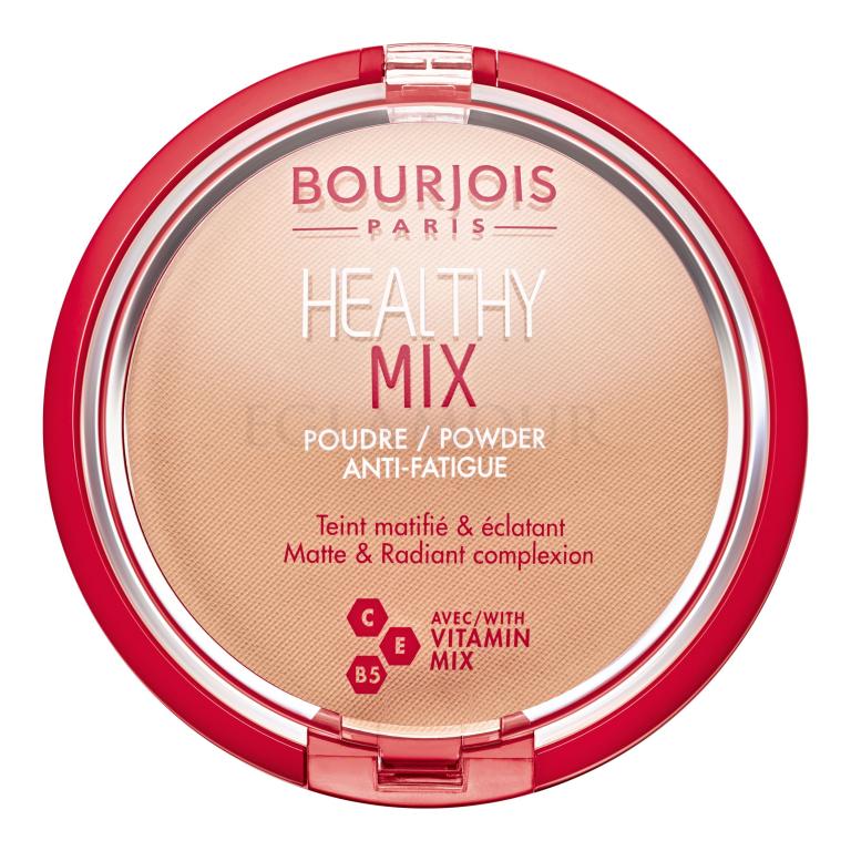 BOURJOIS Paris Healthy Mix Anti-Fatigue Puder dla kobiet 11 g Odcień 03 Dark Beige