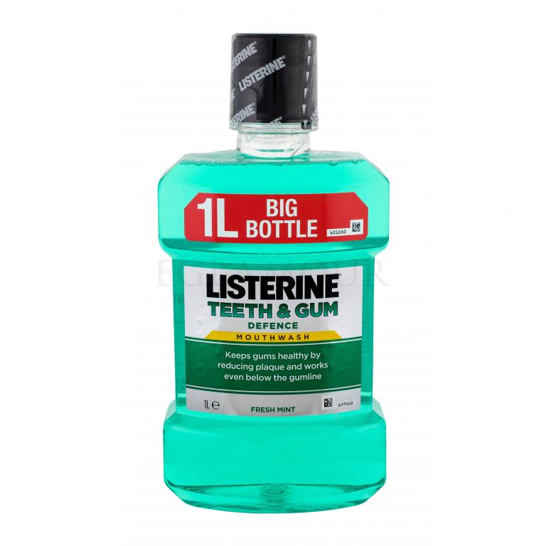Listerine Teeth &amp; Gum Defence Defence Fresh Mint Mouthwash Płyn do płukania ust 1000 ml