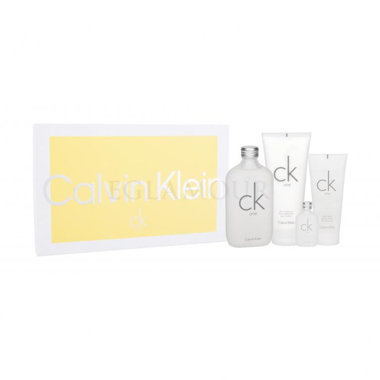 Calvin Klein CK One Zestaw Edt 200ml + 100ml Balsam + 100ml Żel pod prysznic + 15ml Edt