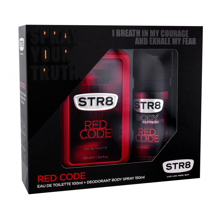 STR8 Red Code Zestaw Edt 100ml + 150ml deodorant Uszkodzone pudełko