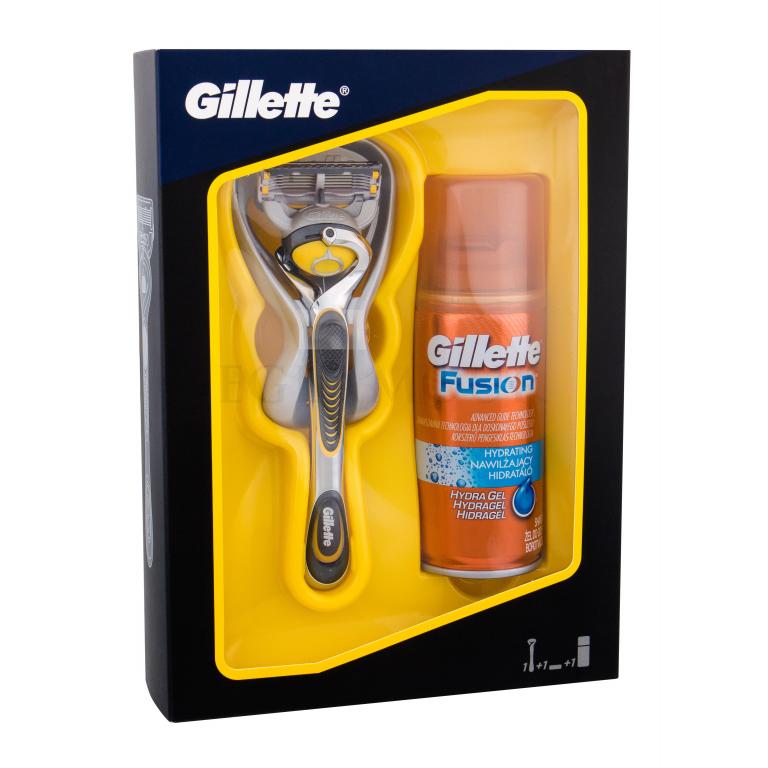 Gillette ProShield Zestaw Maszynka do golenia z jedną głowicą + Żel do golenia Fusion Hydrating 75 ml