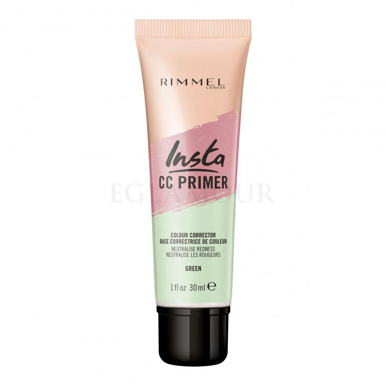 Rimmel London Insta CC Primer Baza pod makijaż dla kobiet 30 ml Odcień Green