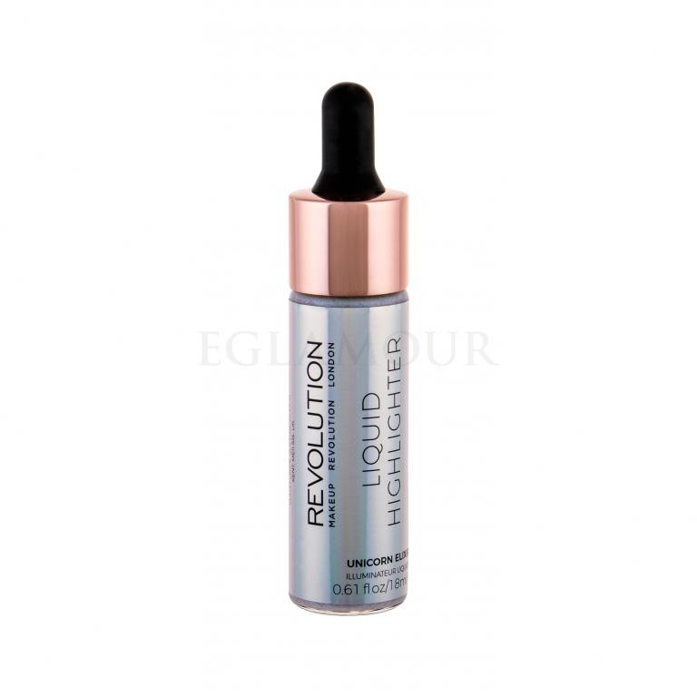 Makeup Revolution London Liquid Highlighter Rozświetlacz dla kobiet 18 ml Odcień Unicorn Elixir