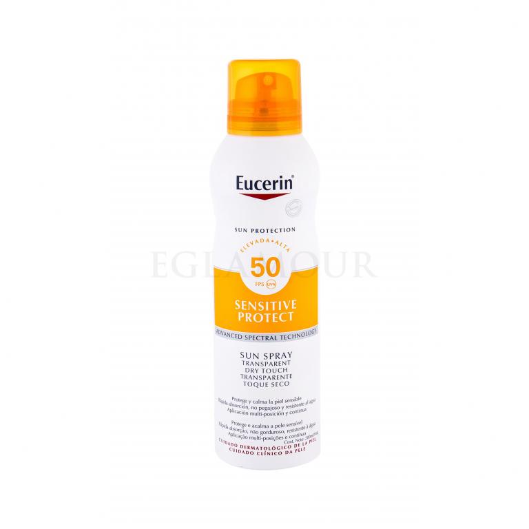Eucerin Sun Sensitive Protect Sun Spray Dry Touch SPF50 Preparat do opalania ciała 200 ml