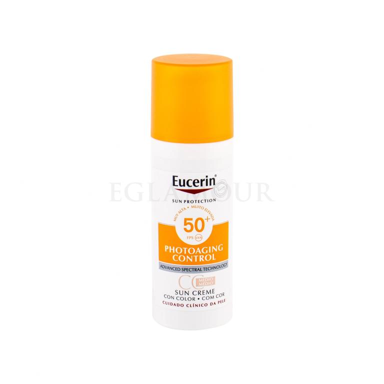 Eucerin Sun Protection Photoaging Control CC Cream SPF50+ Preparat do opalania twarzy dla kobiet 50 ml Odcień Medium