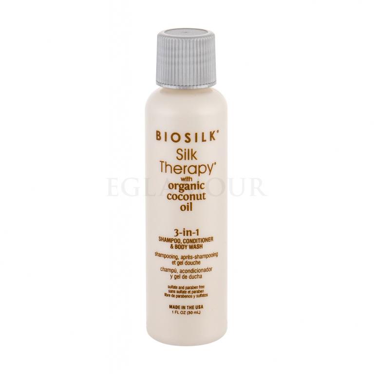 Farouk Systems Biosilk Silk Therapy Organic Coconut Oil Szampon do włosów dla kobiet 30 ml