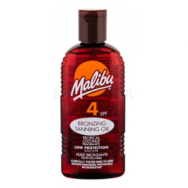 Malibu Bronzing Tanning Oil SPF4 Preparat do opalania ciała dla kobiet 200 ml