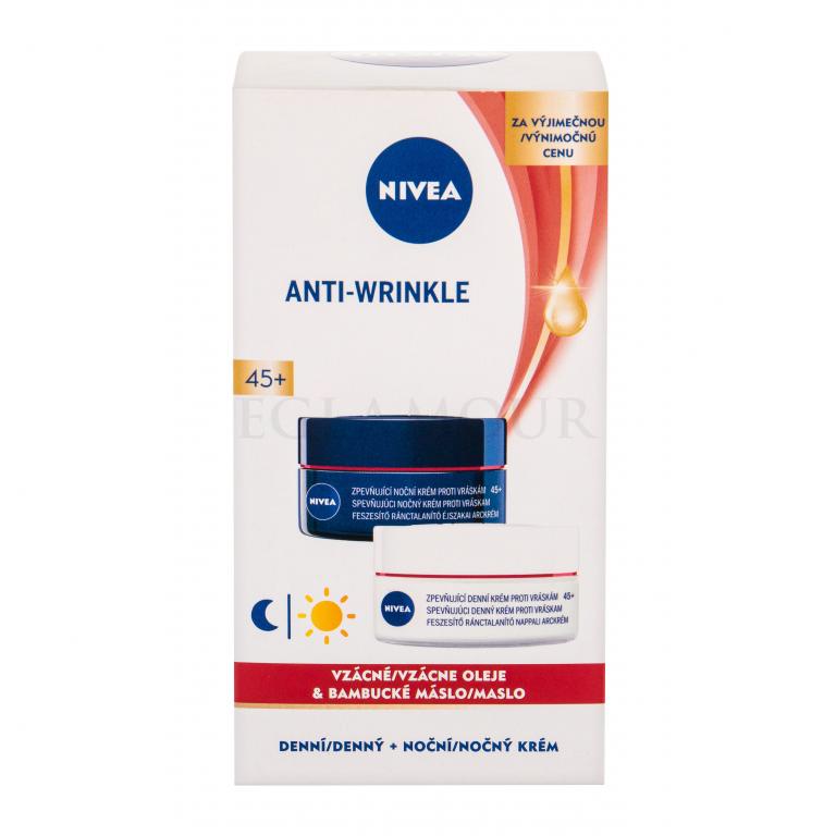 Nivea Anti-Wrinkle Firming Zestaw Krem do twarzy na dzień 50 ml + Krem do twarzy na noc 50 ml
