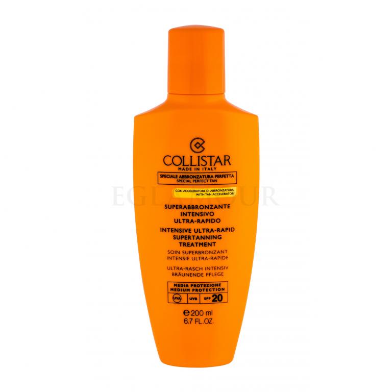 Collistar Special Perfect Tan Intensive Ultra-Rapid Supertanning SPF20 Preparat do opalania ciała dla kobiet 200 ml
