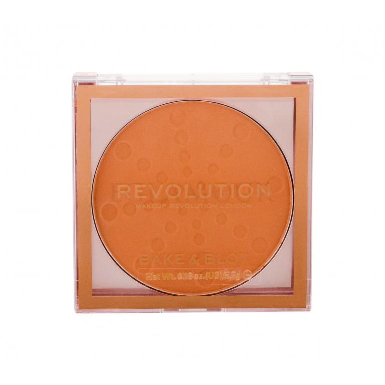 Makeup Revolution London Bake &amp; Blot Puder dla kobiet 5,5 g Odcień Peach