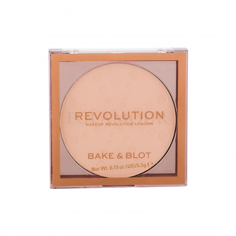 Makeup Revolution London Bake &amp; Blot Puder dla kobiet 5,5 g Odcień Lace