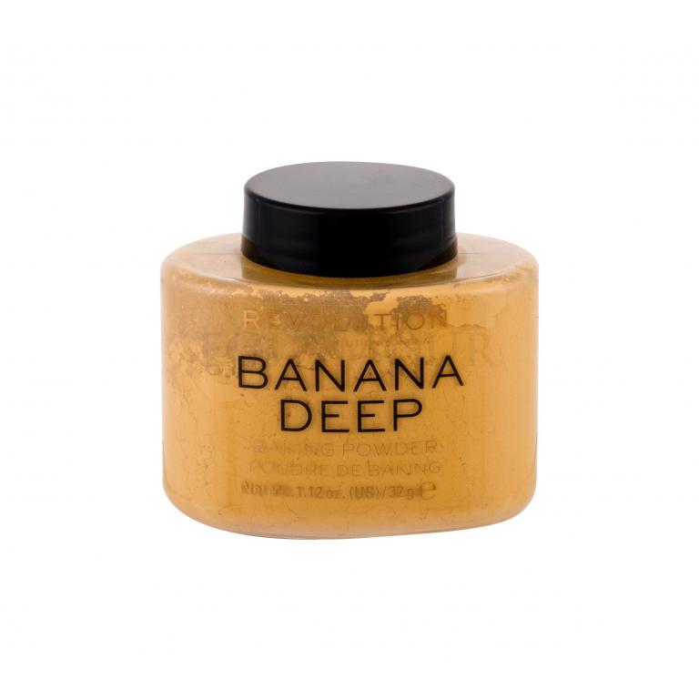 Makeup Revolution London Baking Powder Puder dla kobiet 32 g Odcień Banana Deep