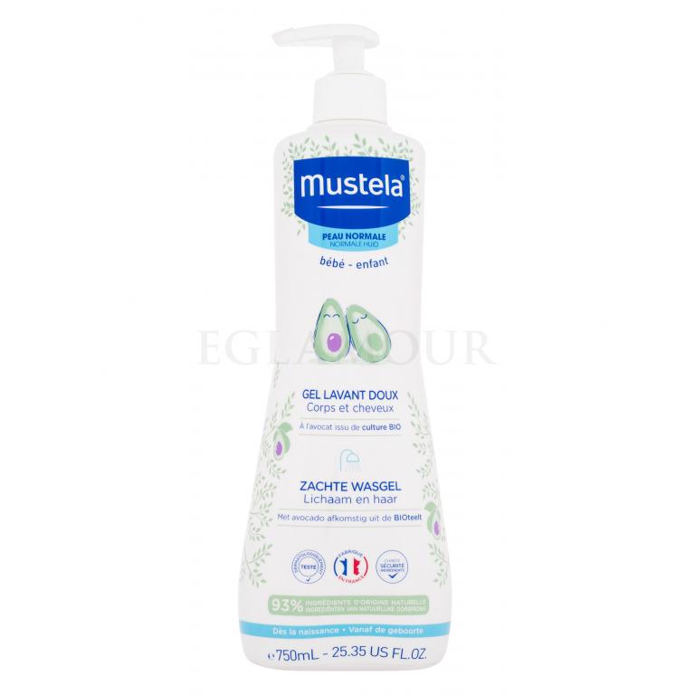 Mustela Bébé Cleansing Gel Żel pod prysznic dla dzieci 750 ml