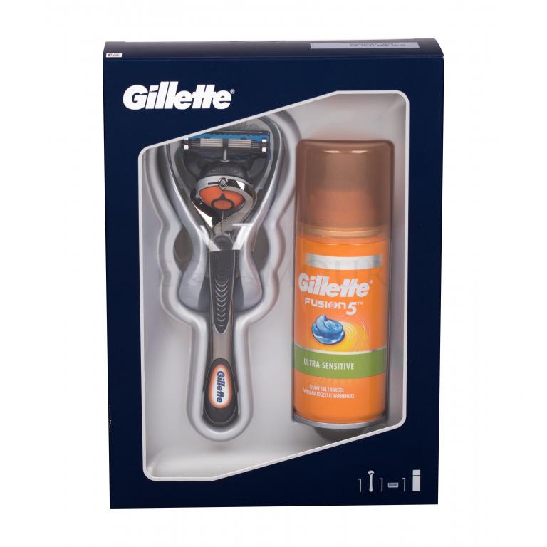 Gillette Fusion Proglide Flexball Zestaw Maszynka do golenia z jedną głowicą 1 szt + Żel do golenia Fusion5 Ultra Sensitive 75 ml