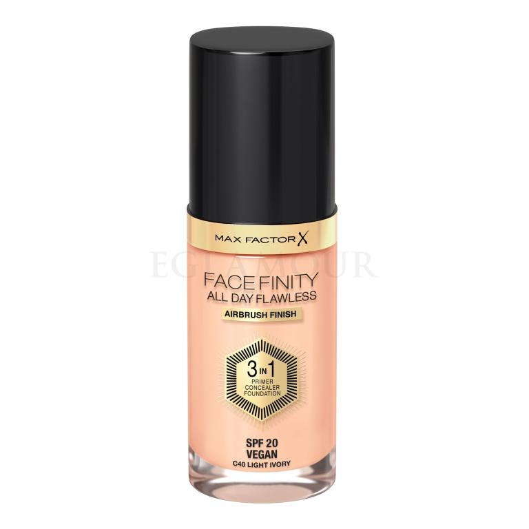Max Factor Facefinity All Day Flawless SPF20 Podkład dla kobiet 30 ml Odcień C40 Light Ivory