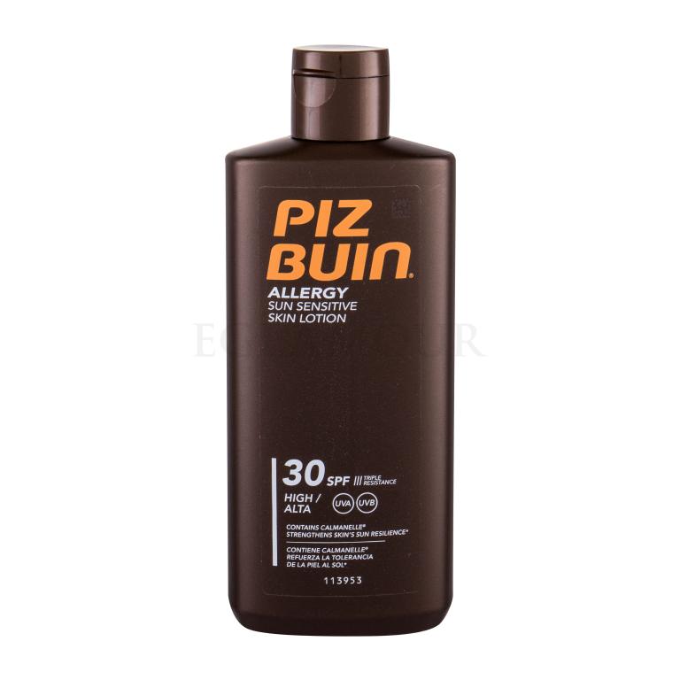 PIZ BUIN Allergy Sun Sensitive Skin Lotion SPF30 Preparat do opalania ciała 200 ml Uszkodzone opakowanie