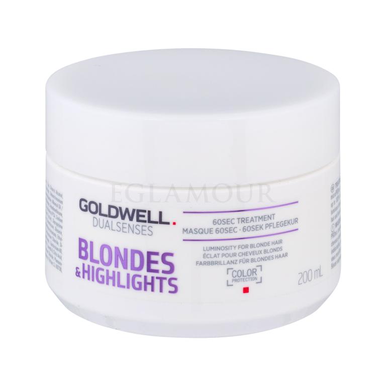 Goldwell Dualsenses Blondes &amp; Highlights 60 Sec Treatment Maska do włosów dla kobiet 200 ml