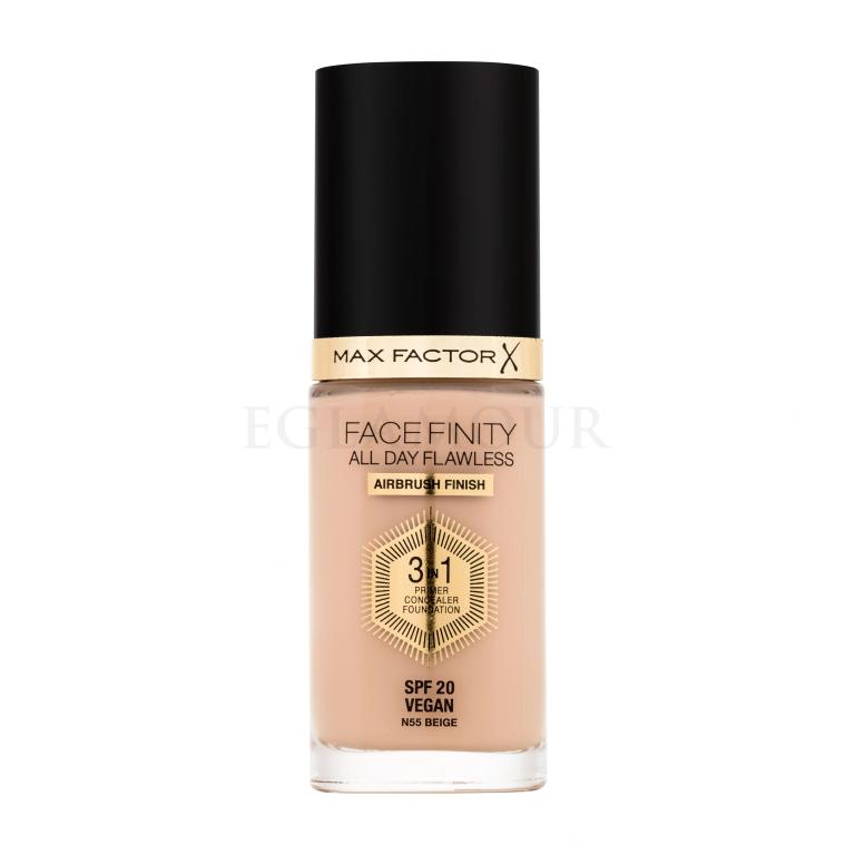 Max Factor Facefinity All Day Flawless SPF20 Podkład dla kobiet 30 ml Odcień N55 Beige