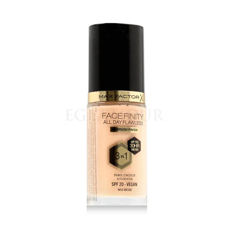 Max Factor Facefinity All Day Flawless SPF20 Podkład dla kobiet 30 ml Odcień N55 Beige