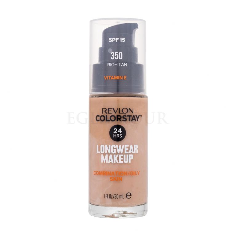 Revlon Colorstay Combination Oily Skin SPF15 Podkład dla kobiet 30 ml Odcień 350 Rich Tan