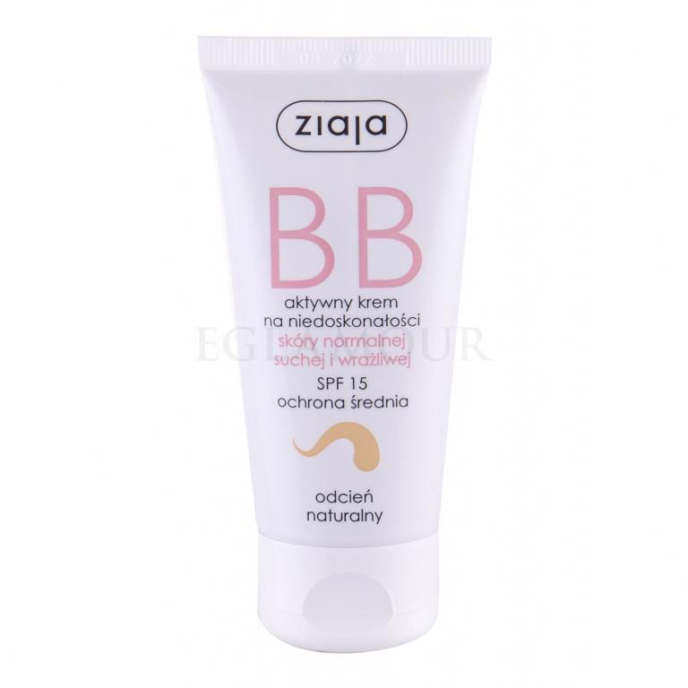 Ziaja BB Cream Normal and Dry Skin SPF15 Krem BB dla kobiet 50 ml Odcień Natural