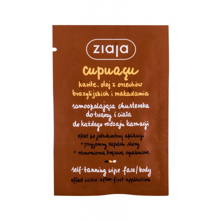 Ziaja Cupuacu Self-Tanning Wipe Face &amp; Body Samoopalacz dla kobiet 1 szt