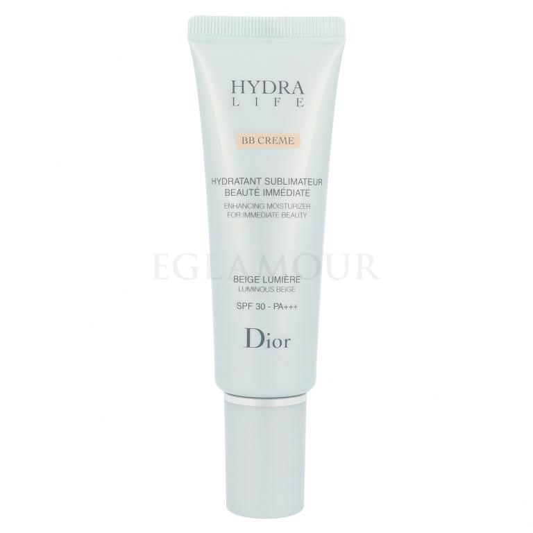 Christian Dior Hydra Life Enhancing Moisturizer SPF30 Krem BB dla kobiet 50 ml Odcień 01 Luminous Beige