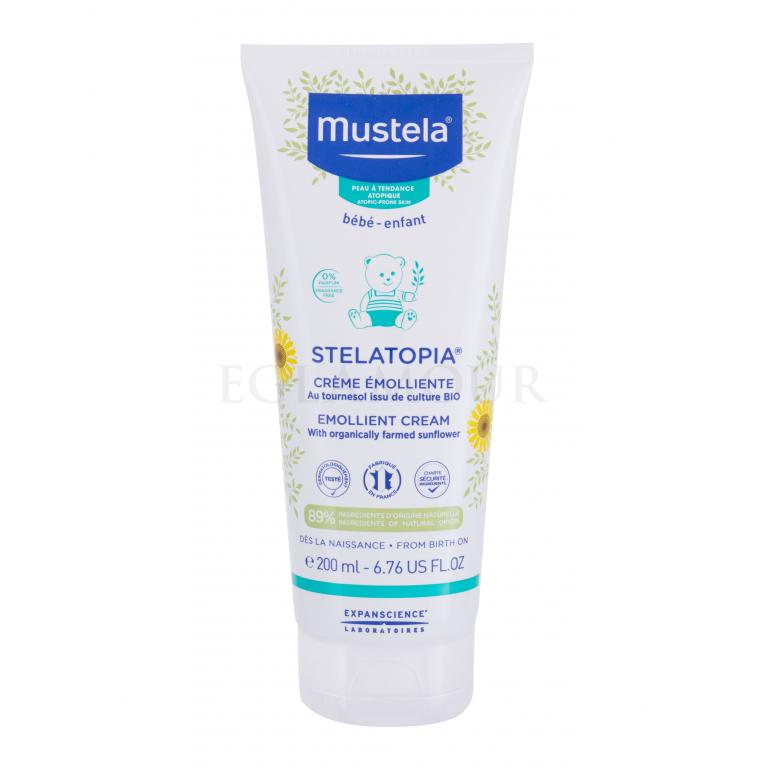 Mustela Bébé Stelatopia Emollient Cream Krem do twarzy na dzień dla dzieci 200 ml