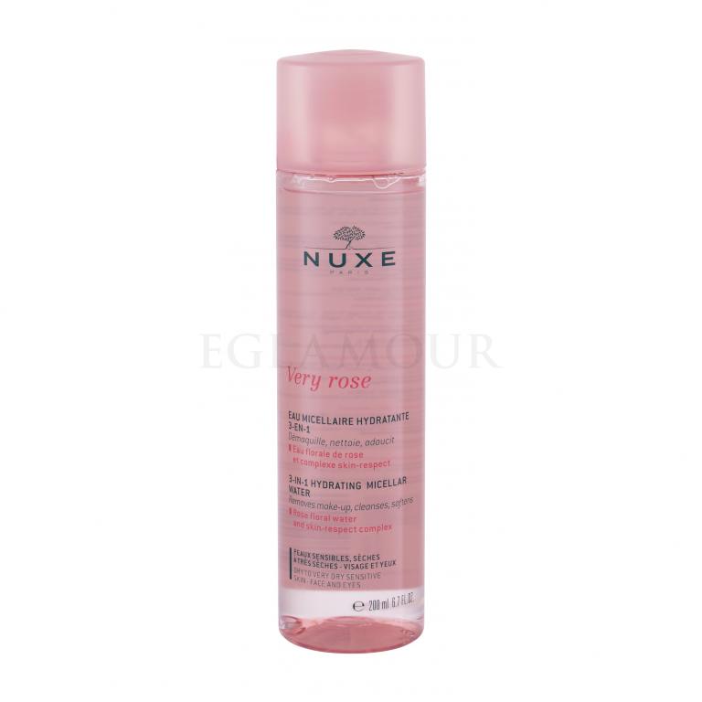 NUXE Very Rose 3-In-1 Hydrating Płyn micelarny dla kobiet 200 ml