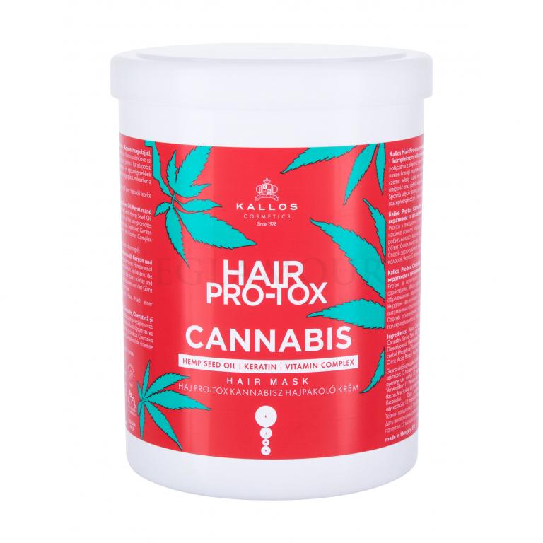 Kallos Cosmetics Hair Pro-Tox Cannabis Maska do włosów dla kobiet 1000 ml