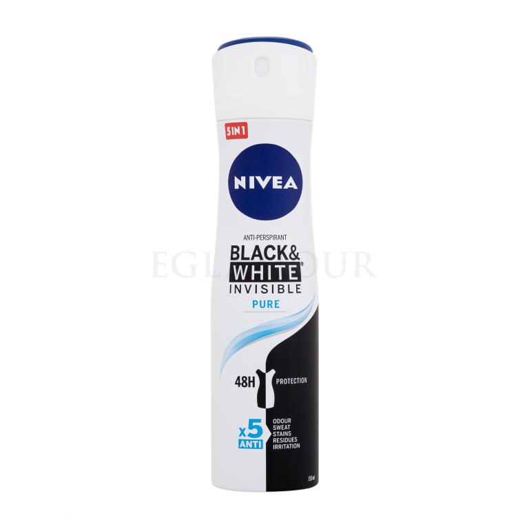 Nivea Black &amp; White Invisible Pure 48h Antyperspirant dla kobiet 150 ml