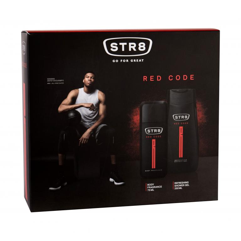 STR8 Red Code Zestaw Dezodorant 75 ml + Żel pod prysznic 250 ml Uszkodzone pudełko