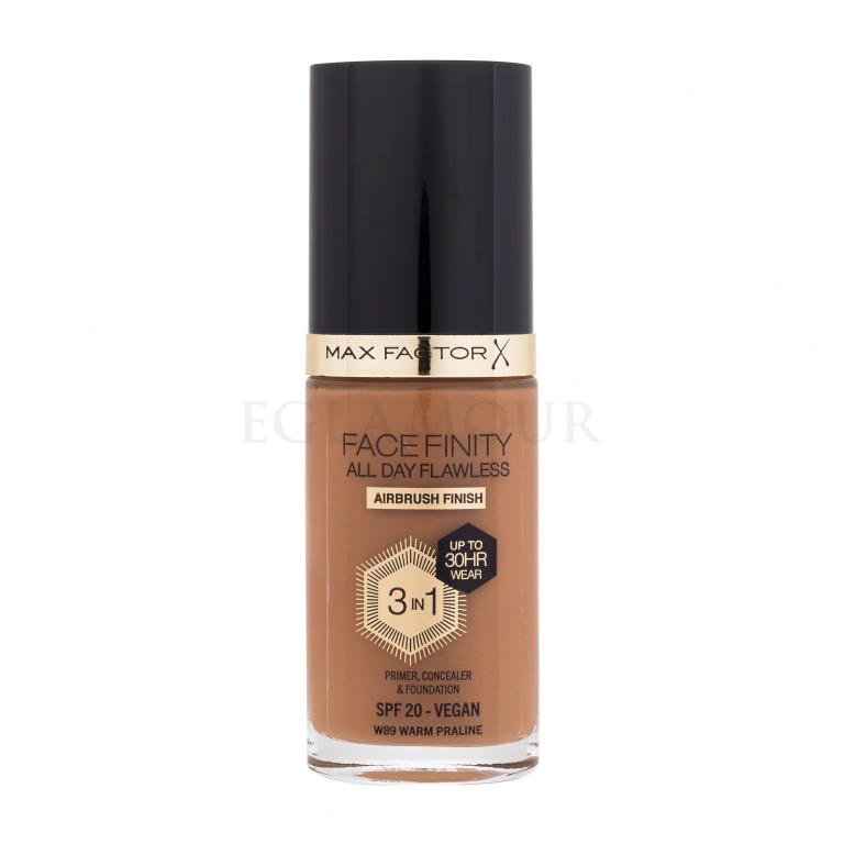 Max Factor Facefinity All Day Flawless SPF20 Podkład dla kobiet 30 ml Odcień W89 Warm Praline