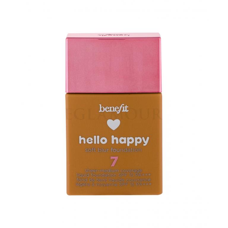 Benefit Hello Happy SPF15 Podkład dla kobiet 30 ml Odcień 07 Medium-Tan Warm Uszkodzone pudełko