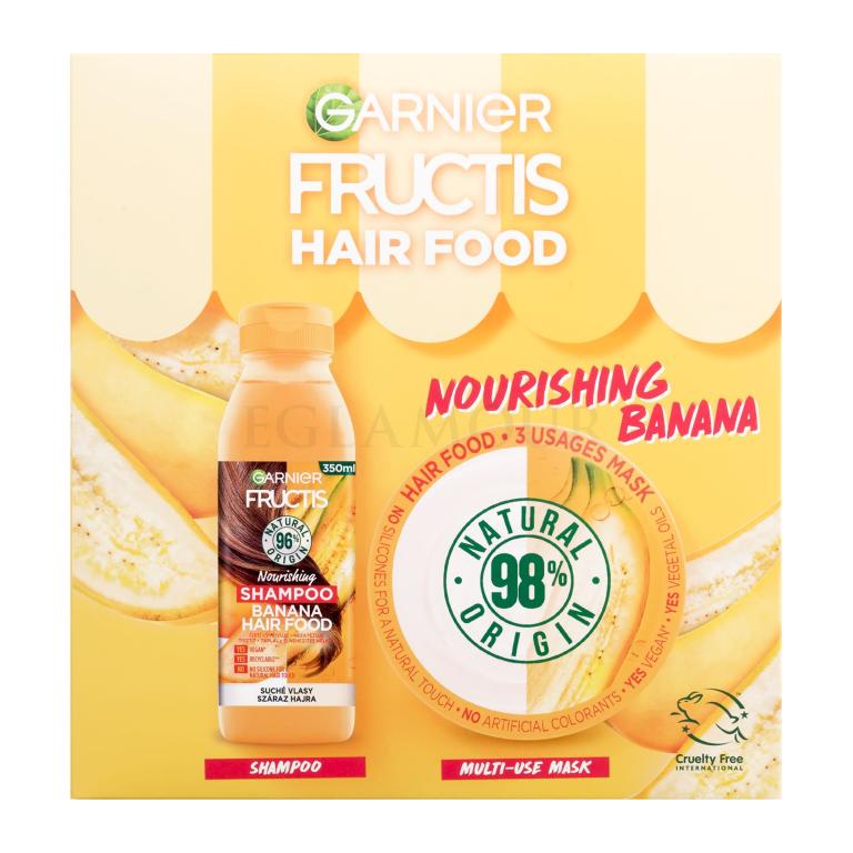 Garnier Fructis Hair Food Banana Zestaw Szampon Fructis Nourishing Banana Hair Food 350 ml + Maska do włosów Fructis Nourishing Banana Hair Food 390 ml