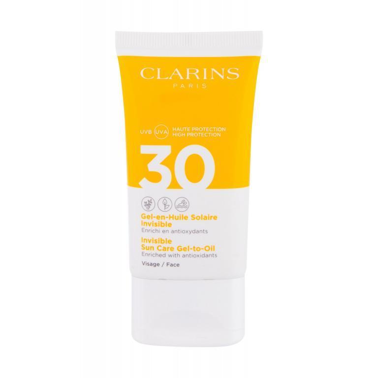 Clarins Sun Care Invisible Gel-to-Oil SPF30 Preparat do opalania twarzy dla kobiet 50 ml