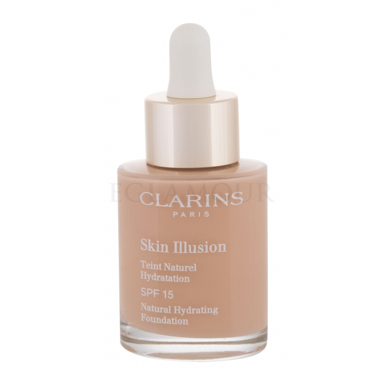 Clarins Skin Illusion Natural Hydrating SPF15 Podkład dla kobiet 30 ml Odcień 107 Beige