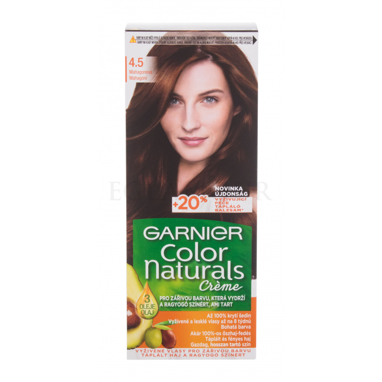 Garnier Color Naturals Créme Farba do włosów dla kobiet 40 ml Odcień 4,5 Mahogany