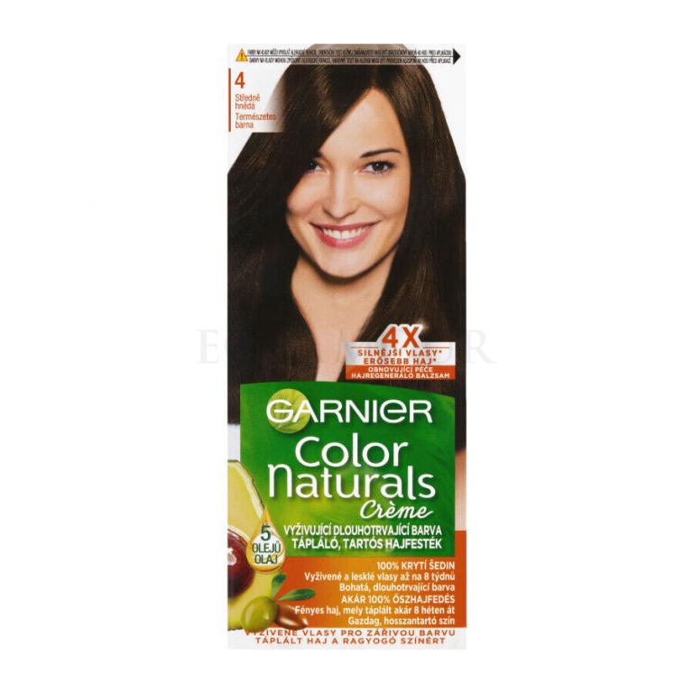 Garnier Color Naturals Créme Farba do włosów dla kobiet 40 ml Odcień 4 Natural Brown