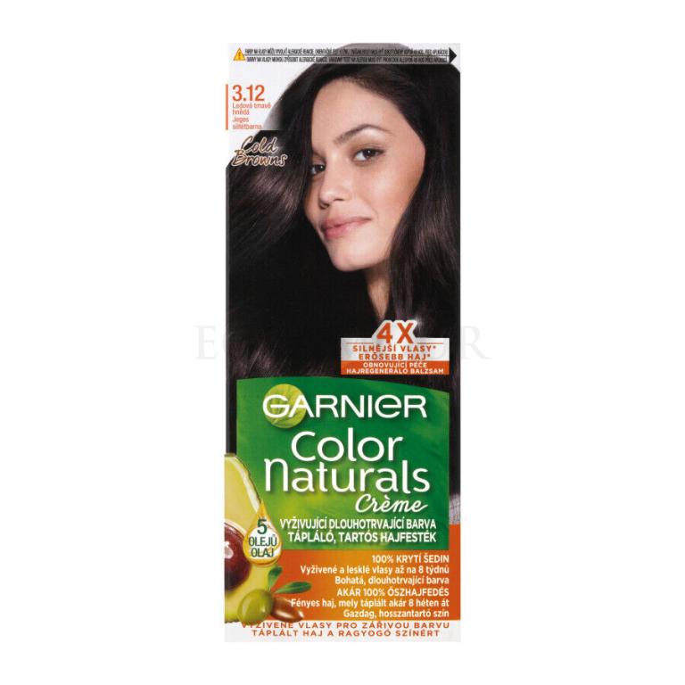 Garnier Color Naturals Créme Farba do włosów dla kobiet 40 ml Odcień 3,12 Icy Dark Brown