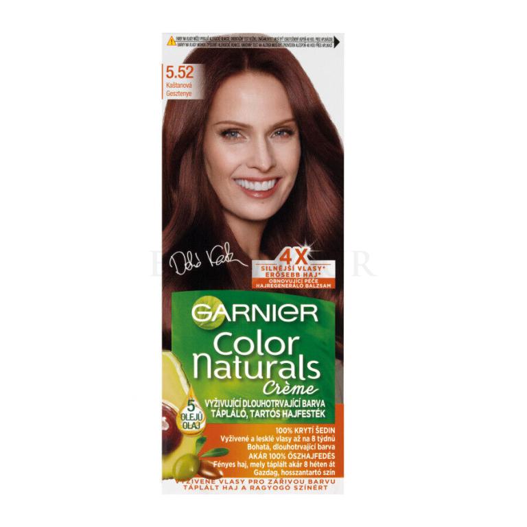 Garnier Color Naturals Créme Farba do włosów dla kobiet 40 ml Odcień 5,52 Chestnut