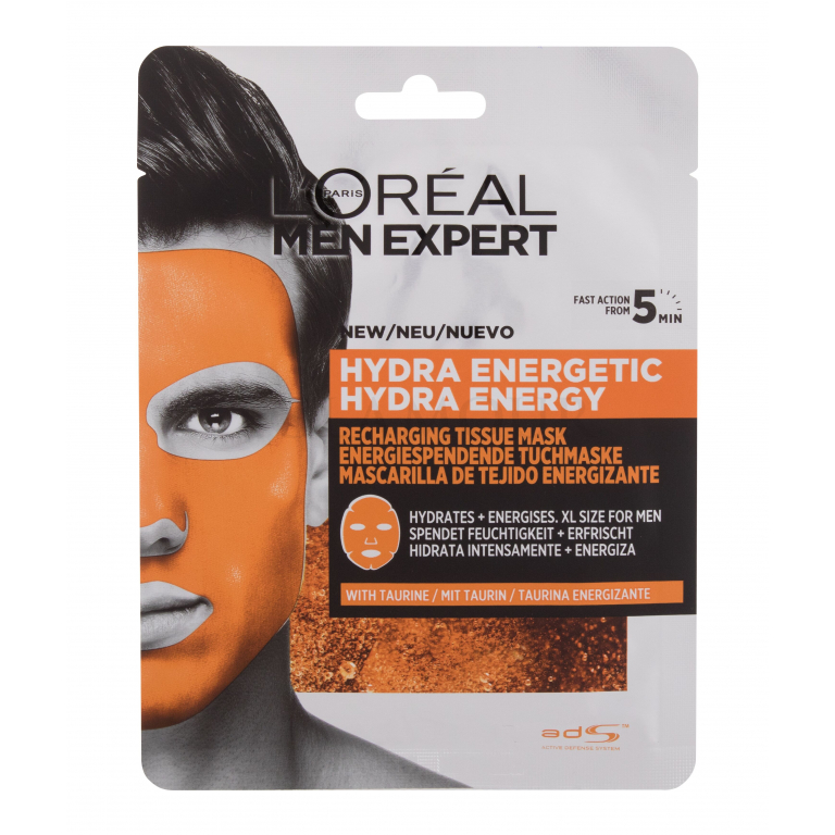 L&#039;Oréal Paris Men Expert Hydra Energetic Maseczka do twarzy dla mężczyzn 1 szt
